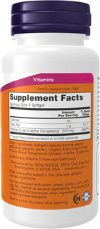 NOW Foods Supplements, Vitamin E-1,000 IU Mixed Tocopherols, Antioxidant Protection*, 50 Softgels