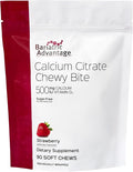 Bariatric Advantage Calcium Citrate Chewy Bites 500 mg - Highly Absorbable & Digestible - Vitamin D3 - Easily Chewable Calcium Supplement - Strawberry Flavor - 90 Count