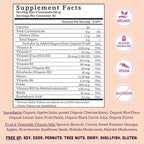 Llama Naturals Multivitamin for Women, Vegan, Organic Gummies with Vitamin D, C and K, Women's Real Fruit Gummy Vitamins, Chewable Multivitamin Supplement, No Added Sugar Cane, Cherry, 120 Ct