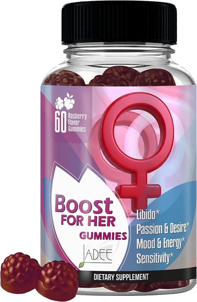 Libido Booster for Women Intimacy Gummies - Increase Passion, Desire, Mood & Excitement, Relieve Stress, Reduce Dryness & Heighten Sensitivity, KSM-66 Ashwagandha Aphrodisiac & Arousal Supplements