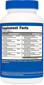 Nutricost Mushroom Complex Supplement 120 Capsules for 120 Servings Per Bottle - 10 Mushroom Blend (Includes Reishi, Maitake, Shiitake, Lion's Mane, and More) - Non-GMO and Gluten Free (Pack of 2)
