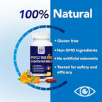 Eye Supplement - Lutein 10mg, Meso-Zeaxanthin 10mg, Zeaxanthin 2mg - Eye Vitamins Supports Vision, Blue Light Protection & Macular Health - Natural Antioxidant Formula | 90 Softgels