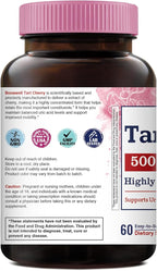 Bonawell Tart Cherry Capsule, 500mg Extract Per Capsule, Made from Montmorency Tart Cherries, Powerful Uric Acid Cleanse, Antioxidant Support, 2 Month Supply, 60 Capsules