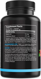 Advanced Bladder Control Supplements 60Ct + Vitamin D3 K2 Liquid Drops w/ K2 MK7-2,000 IU Per Drop Liquid Vitamin D K2 Drops 1 Oz