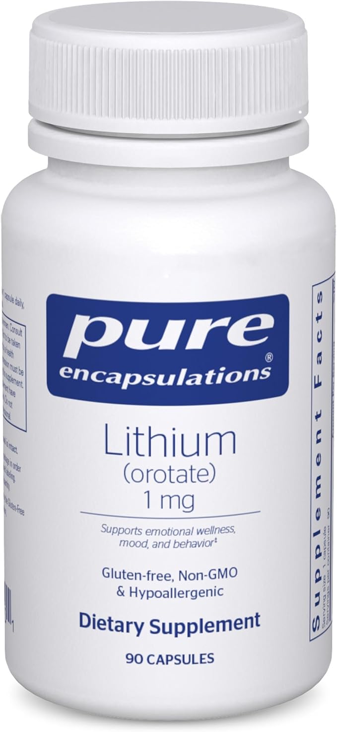 Pure Encapsulations Lithium (Orotate) 1 mg | Support for Calmness and Behavior | 90 Capsules