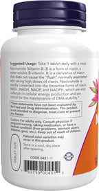 Now Foods Supplements, Niacinamide (Vitamin B-3) 1000 mg, Energy Production*, 90 Tablets, White, Off-White