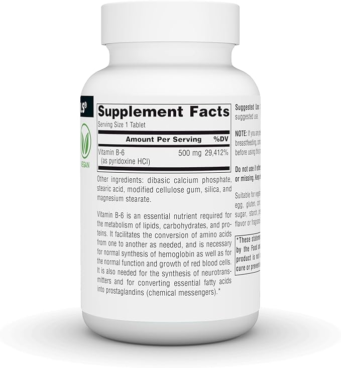 Source Naturals Vitamin B-6-500 mg, 100 Tablets