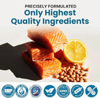 4-in-1 Fish Oil Omega 3 Fatty Supplements (2100mg) - Omega 3 Fish Oil with Vitamins D3 K2 and CoQ10 - Lemon Flavored (120 softgels)