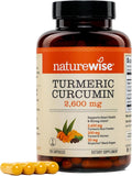 NatureWise Turmeric Curcumin with Black Pepper 2600mg - Ultra Absorption Turmeric Curcumin Supplement + BioPerine - Naturally-Sourced, Vegan, Non-GMO, USA Manufactured - 120 Capsules[30-Day Supply]