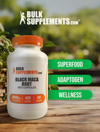 BulkSupplements.com Black Maca Root Capsules - Black Maca Supplement, Black Maca Root 5000mg, Black Maca Capsules - Gluten Free, 7 Capsules per Serving 420 Veg Capsules (Pack of 1)