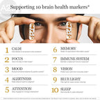 HCF A20 Microbead Brain Health Supplements for Adults for Memory, Focus, Calm, Mood, Alertness, Attention, Vision, Sleep, Immune System, 20 Premium Nootropic Nutrients Multivitamin & 7 Advances® Tech