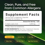 NatureBell R-Alpha Lipoic Acid - 90 Capsules - Delivers 1,200mg R-ALA Per Serving - Antioxidant & Cellular Energy Support* - Stabilized R-Isomer ALA - Non-GMO & Gluten-Free