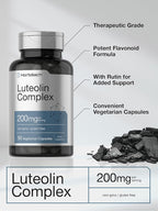 Horbäach Luteolin Supplement | 200mg | 50 Capsules | Complex with Rutin | Vegetarian, Non-GMO & Gluten Free