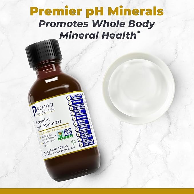 Premier Research Labs Premier Ph Minerals - Trace Minerals, Trace Mineral Drops, Minerals for Water, Magnesium Supplement for Distilled Water, Reverse Osmosis Water, Liquid Concentrate - 2 Fl Oz