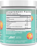 Alani Nu Pre Workout Powder Juicy Peach, Amino Energy Boost, Endurance Supplement, Sugar Free, 200mg Caffeine, L-Theanine, Beta-Alanine, Citrulline, 30 Servings