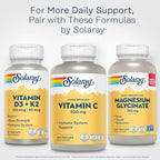 SOLARAY Vitamin C 500mg, Two-Stage Timed Release - Antioxidant and Immune Support Supplement - Vitamin C with Rose HIPS and Acerola, Vegan, Gluten Free, 60-Day Guarantee, 250 Servings, 250 VegCaps