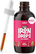 LLORENS PHARMACEUTICAL High Potency Iron Drops for Women, 20mg Elemental Iron (Polysaccharide Complex) per 1mL, Gentle on Stomach, Vegan, Natural Sweeteners (Berry Daiquiri, 4 Fl Oz)