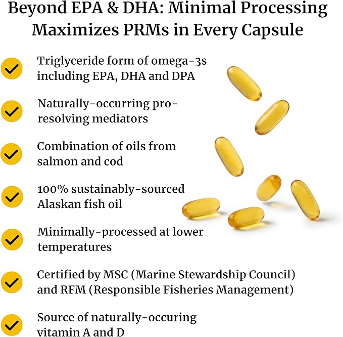 BIG BOLD HEALTH Omega-3 Rejuvenate Wild Alaskan Fish Oil Supplement with PRMs ⎹ EPA, DHA, & DPA Fatty Acids ⎹ Vitamins A and D to Support Immune Balance & Brain Wellness (60 Softgels)