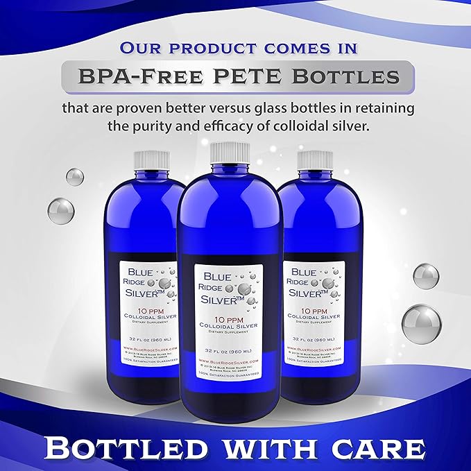 10 ppm 32 oz Colloidal Silver Natural Immune Support Health Supplement