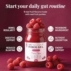 The Fiber Gel High Dietary Fiber Prebiotic Gel Formula — 100% Natural & Clean Label — Plant-Based Psyllium Husk & Inulin Complex — Keto Friendly, Vegan, No Added Sugar — Raspberry, 32 oz