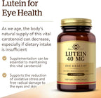 Solgar Lutein 40 mg, 30 Softgels - Supports Eye Health - Helps Filter Out Blue-Light - Contains FloraGLO Lutein - Gluten-Free, Dairy Free - 30 Servings