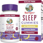 MARYRUTH'S Melatonin 5mg Sleep Gummy with L-Theanine | Lemon Balm | Vitamin B6 | Sugar-Free | Relaxation | Vegan | Non-GMO | Gluten Free | 60 Count