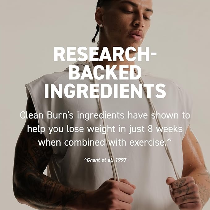 Kaged Clean Burn | Weight Loss Powder | CaloriBurn GP, L Carnitine, Coconut Water | Boost Metabolism, Energy, Focus | Strawberry Lemonade