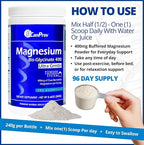 CanPrev Magnesium Bisglycinate 400 Ultra Gentle Powder 240g 48 Servings, 400mg Elemental Magnesium Per Scoop, Supports Restful Nights, Muscle Function, Gentle on Digestion, Vegan, Non-GMO, Gluten-Free