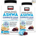Force Factor Amazing Ashwa Complete Calm Support, KSM-66 Ashwagandha, Like Ashwangandha Gummies to Promote Calm & Relaxation with Magnesium & L-Theanine, Blueberry Pomegranate, 120 Soft Chews, 2-Pack