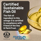 NatureWise Ultra Omega 3 Fish Oil 2200 mg – 1300 mg Omega-3 - Triglyceride Form - Lemon Flavor - Wild-Caught Fish Oil + EPA & DHA - Burpless, Non-GMO - 60 Softgels[1-Month Supply]