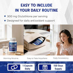 Glutathione, Vitamin C, Glycine, Alpha Lipoic Acid & Milk Thistle – Support Immunity & Radiant Skin – 150 Capsules