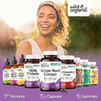 Wild & Organic Grape Seed Extract Capsules - Antioxidant Support - Grapeseed Extract 400 mg - 95% Polyphenols - 180 Vegan Capsules - 6 Month Supply - Non-GMO