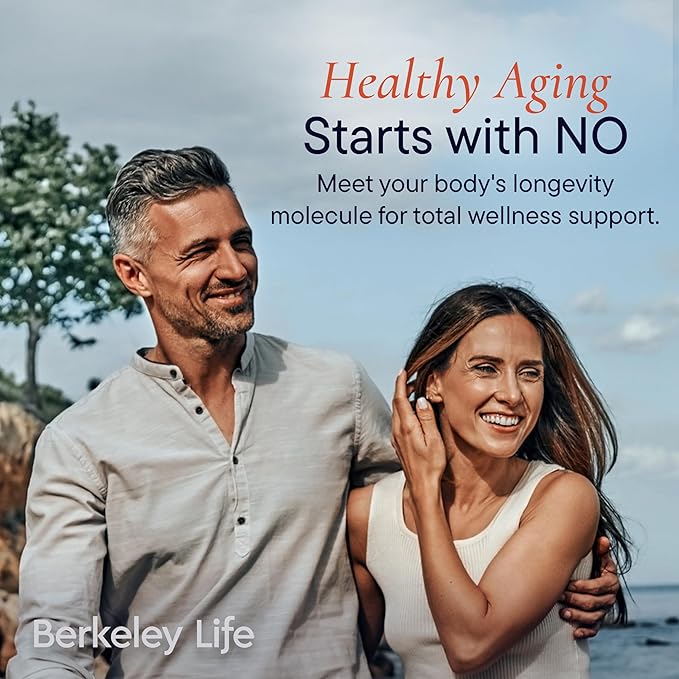 Berkeley Life Nitric Oxide Support Supplement - Nitric Oxide Booster for Men & Women - Blood Flow & Circulation with Beet Root Powder to Support Energy, Heart Health & Healthy Blood Pressure- 60 Count
