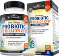 Probiotic 65 Billion - Probiotics with Prebiotic for Women & Men - Lactobacillus Acidophilus Digestive Health Capsules - Targeted Release Technology - Shelf Stable Supplement Non-GMO Dairy Free-30ct