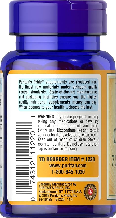Puritan's Pride Beta Carotene Provitamin A 7,500mcg (25,000 IU), Vitamin Supplement for Immune System, Antioxidant and Eye Health Support, 100 Day Supply, 100 Rapid Release Softgels (Pack of 2)