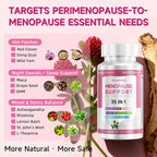 Menopause Supplements For Women, 400mg Black Cohosh & 200mg DIM for Hot Flashes, Night Sweats Relief & Hormone Balance, 35-in-1 with Probiotics, Ashwagandha & Red Clover, 100 Capsules/50-Day Supply