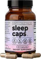 Santa Cruz Paleo Sleep Caps with L-Theanine, Lemon Balm, Passion Flower & Valerian Root, Melatonin-Free Nighttime Relaxation, Paleo & Keto Friendly, Sugar & Gluten Free, 60 Capsules