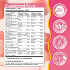Liquid Iron Supplement for Kids, Women & Men - with Calcium, Zinc, Kids Multivitamin with Iron Drops - Blood Builder & Energy Support for Iron Deficiency, Anemia, Peach Flavor 2 Fl Oz