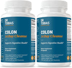 Dr. Tobias Colon Cleanse - Constipation Relief & Gut Health Support for Women & Men | 14 Day Colon Cleanser for a Gentle Colon Detox & Gut Flush - 2 Bottles of 28 Capsules