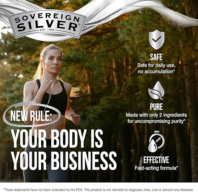 Sovereign Silver Immune Support - Colloidal Silver, Bio-Active Silver Hydrosol, 10 ppm, Liquid Dropper, 4 Fl Oz, (118 mL)