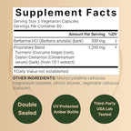 NatureBell Berberine Supplement 1,500mg with Ceylon Cinnamon & Turmeric Root, 480 Veggie Capsules (2 Pack) | 97% Pure Berberine HCL | Supports Balanced Sugar Levels & Heart Health | Vegan, Non-GMO