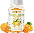 Potassium Magnesium Gummies,Potassium Supplement w/Ashwagandha,High Absorption Magnesium Glycinate,B6,D3,Potassium Citrate for Leg Cramps,Muscle,Electroyte for Adults Kids,Sugar-Free, 60 Gummies