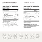 Humann SuperBeets Heart Chews & Turmeric Chews, Beetroot and Turmeric Supplement, High Absorption Curcumin Complex, Nitric Oxide Support, 90 Count