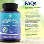 1 Body Magnesium Bisglycinate Capsules - Chelated Magnesium Supplement for Sleep Support, Muscle Cramps & Relaxation - High Absorption Formula Gentle on Stomach - 120 Count