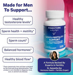 Pink Stork BlueStork Men's Fertility Support - Supports Conception for Him - Male Prenatal Vitamins with Maca Root, Ashwagandha, Folate, B12 - Sperm Heath, Drive, Motility - 60 Capsules