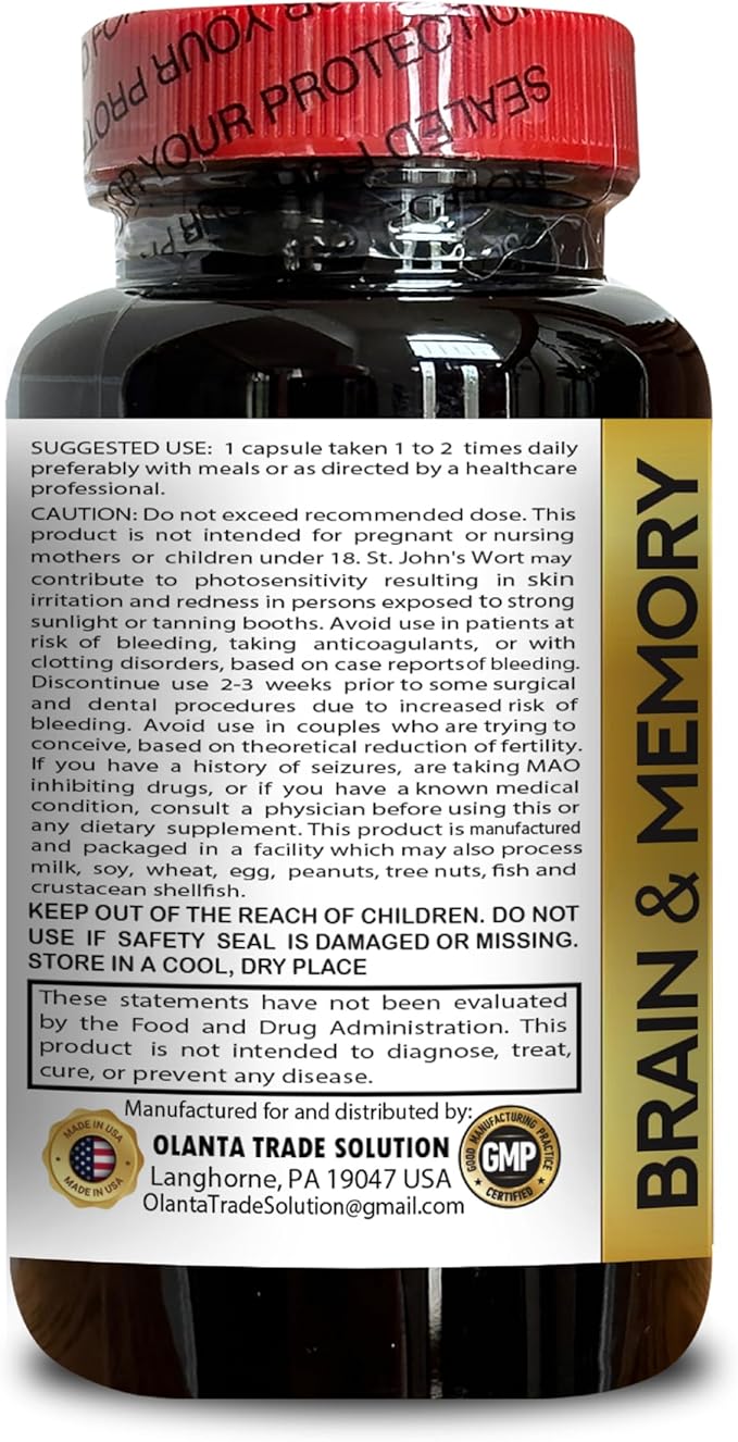 Mind Matrix Memory & Focus Enhancer - Premium Brain Support Formula with Natural Ingredients for Mental Sharpness & Cognitive Performance - 1 Bottle