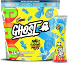 GHOST Hydration Packets, Sour Patch Kids Blue Raspberry, 24 Sticks, Electrolyte Powder - Drink Mix Supplement with Magnesium, Potassium, Calcium, Vitamin C - Vegan, Free of Soy, Sugar & Gluten