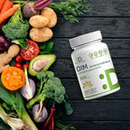 DIM Supplement 300mg, 240 Caps, 4 Months Supply | Estrogen Balance for Men & Women | Diindolylmethane Plus Black Pepper Extract for Enhanced Absorption