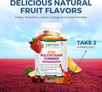 Zaytun Halal Vitamins for Kids Multivitamin Gummies, Naturally Sourced Vitamin A, C, D, E, B6, B12, Biotin - Vegetarian, No Gelatin, No Gluten, No Dairy, Non-GMO, 90 Fruit Flavored Gummies Made in USA