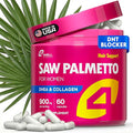 Saw Palmetto for Women 900mg – DHT Blocker for Hair Growth with DHEA & Collagen Peptides, Advanced Beauty Support Complex for Hair, Skin & Nails, DHEA Supplement, Thinning Support, 60 Capsules